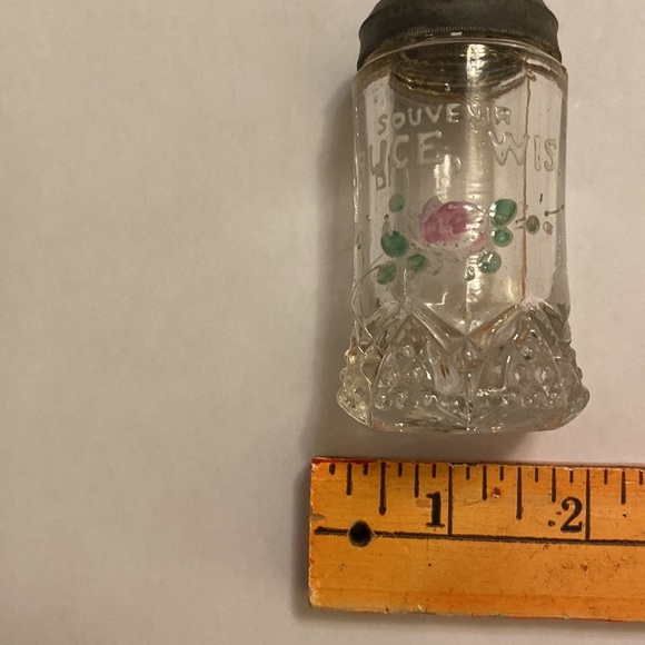 Souvenir piece Bruce Wisconsin flower decorative stars on metal top rare unique - Picture 7 of 16